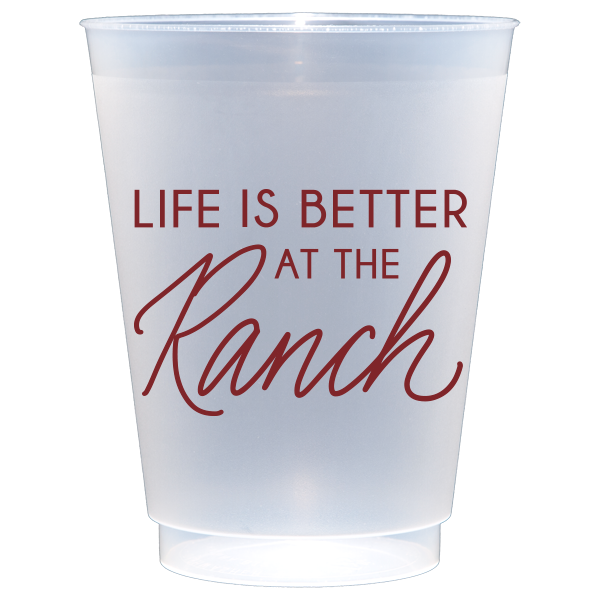 Life is Better At The Ranch | Frosted Acrylic 16oz Set of 8