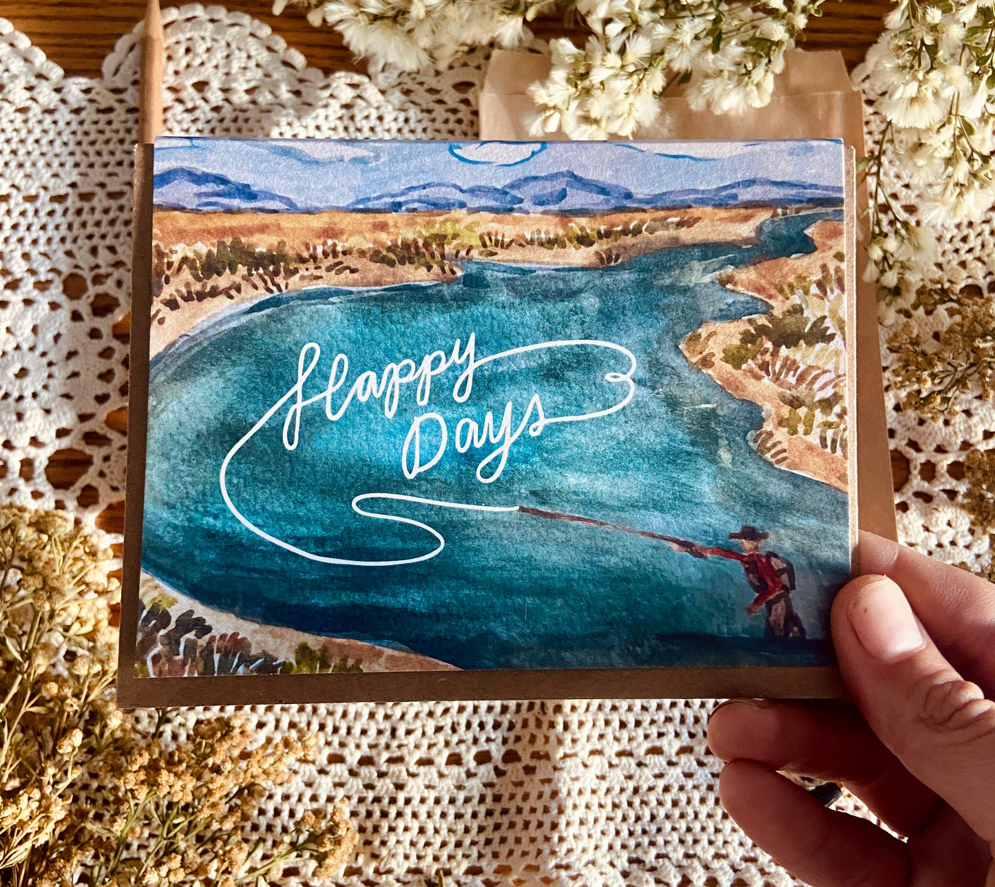 Happy Days Fishing Greeting Card