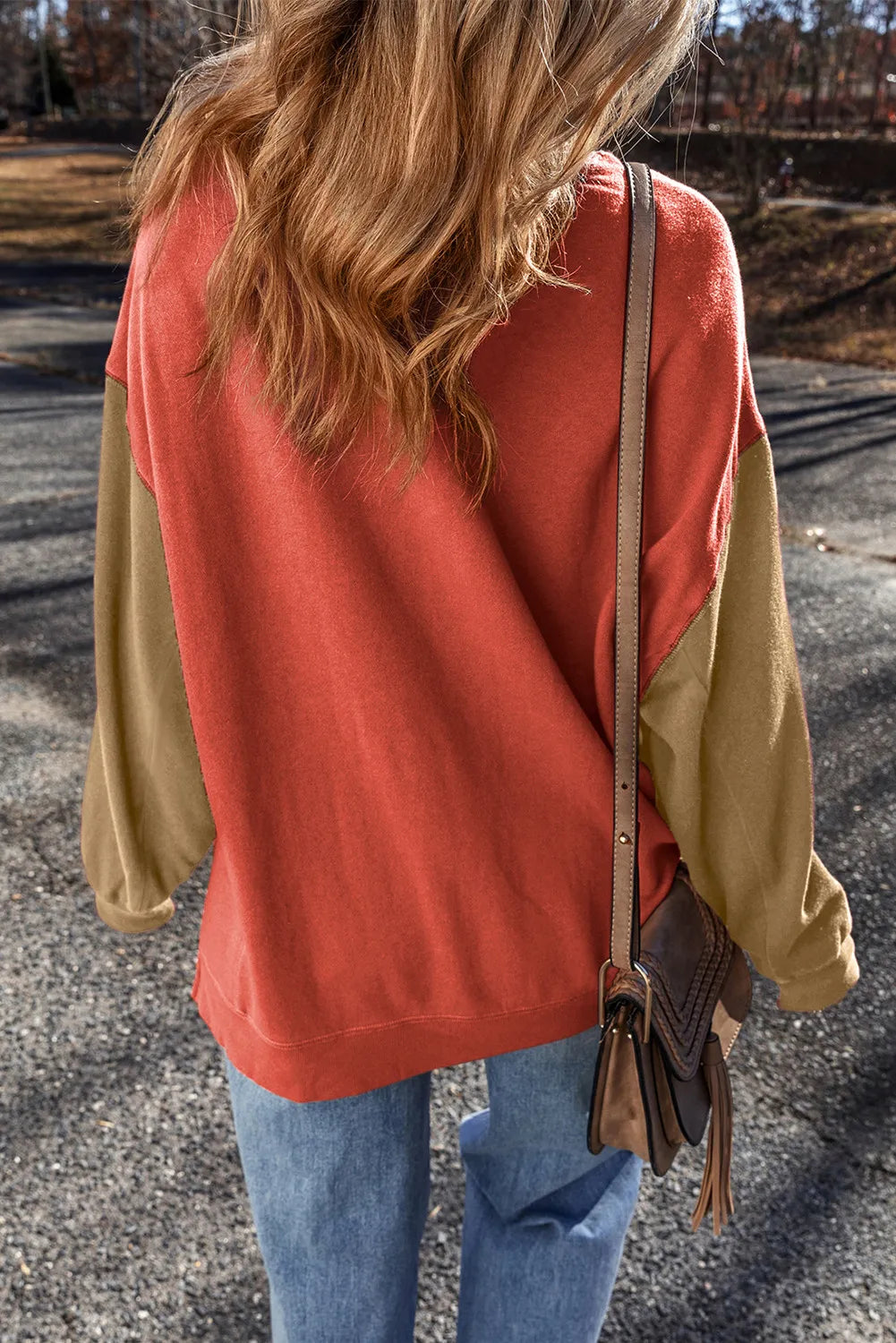 Contrast Long Sleeve Sweatshirt