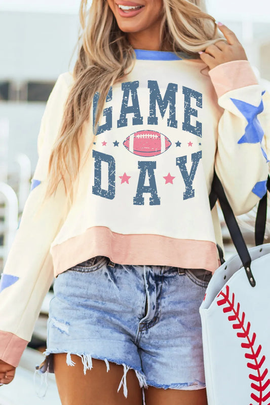 GAME DAY Star Patch Sweatshirt