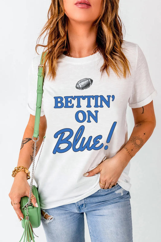 Bettin On Game Day T-Shirt - Blue & Red