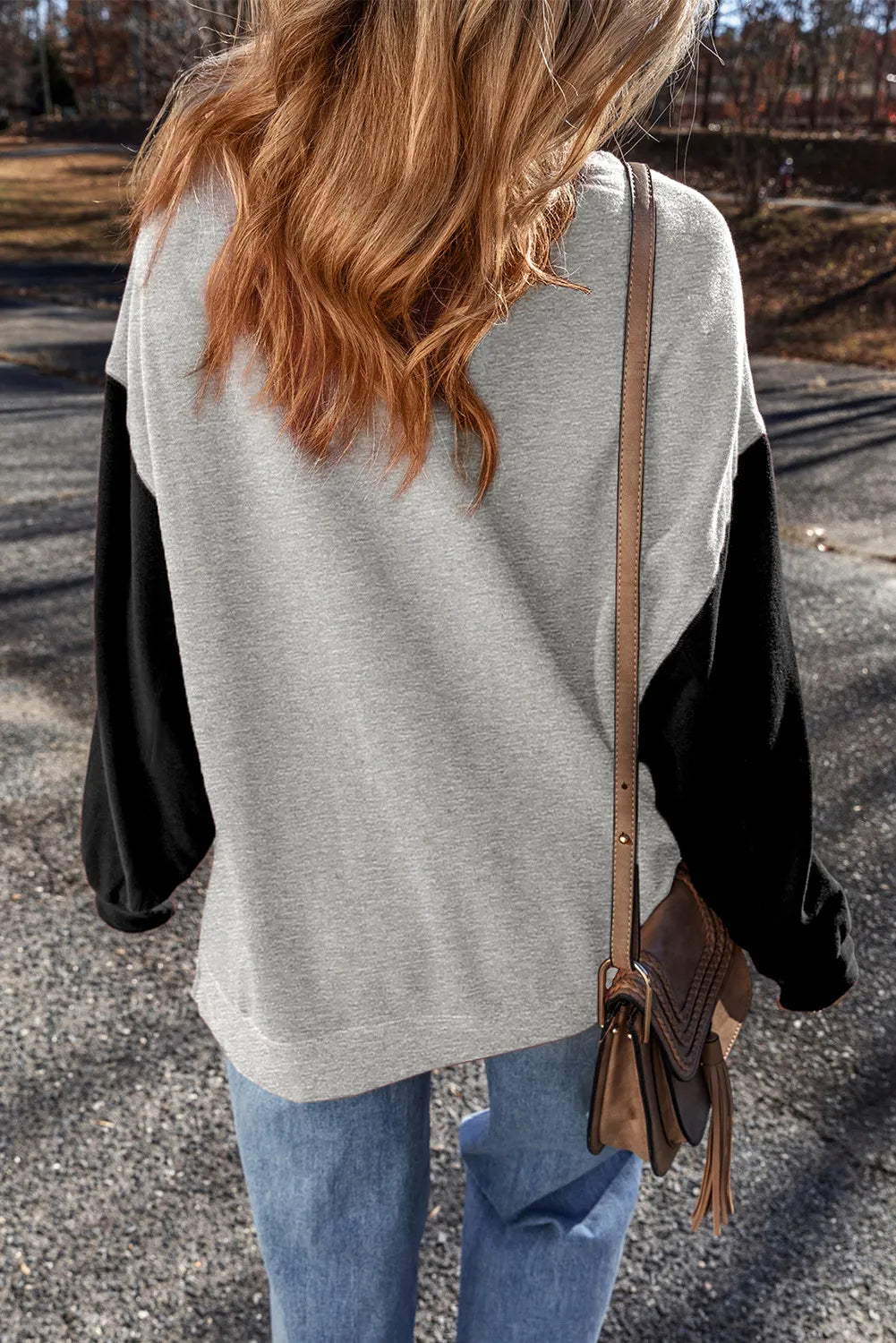 Contrast Long Sleeve Sweatshirt