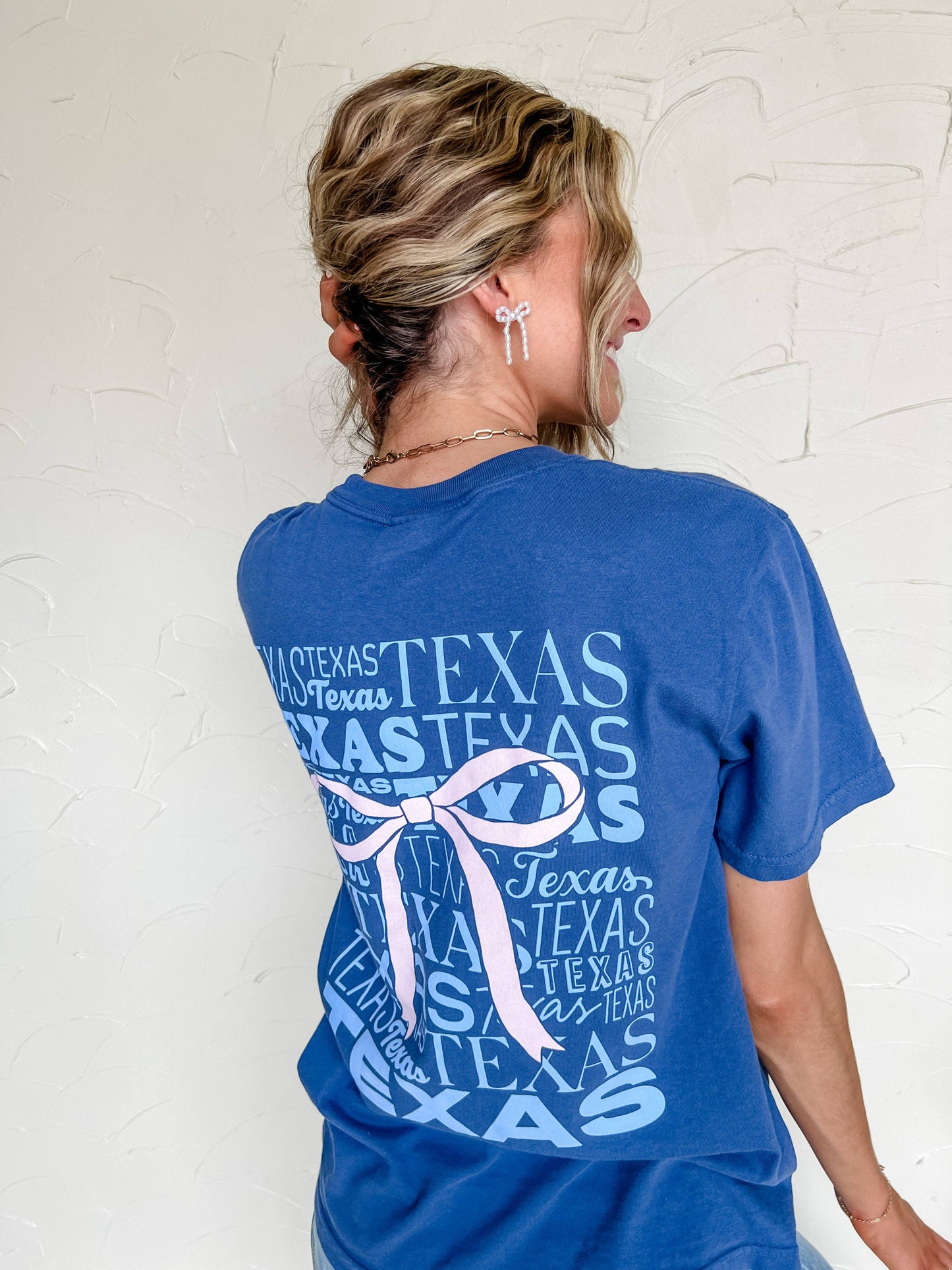 Pink Bow Over Texas T-Shirt