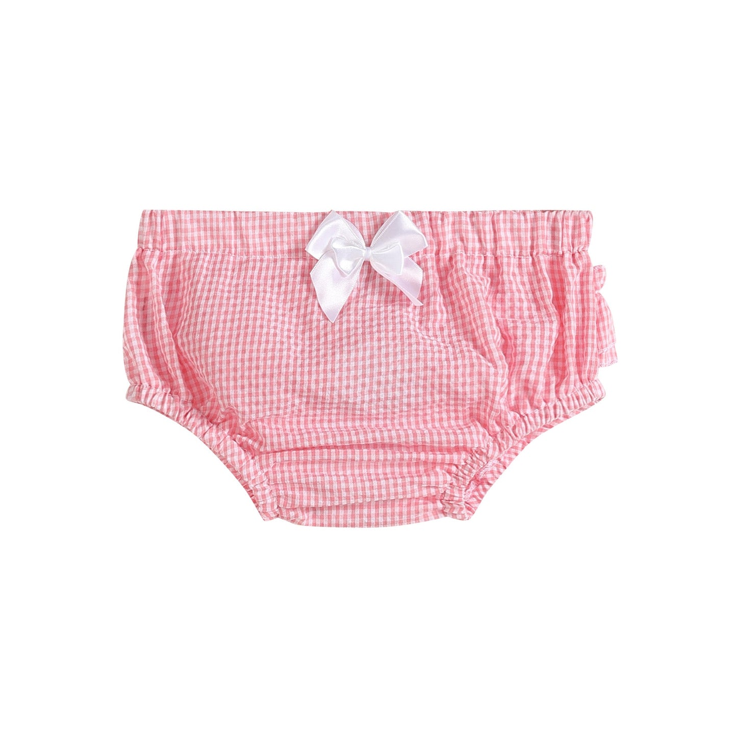 2 pc Set Pink and Purple Seersucker Woven Cotton Bloomers