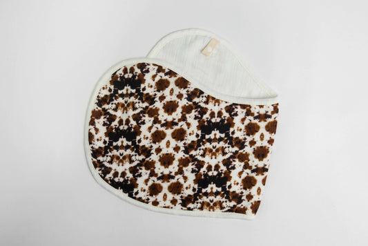 Cow Print Burp Cloth