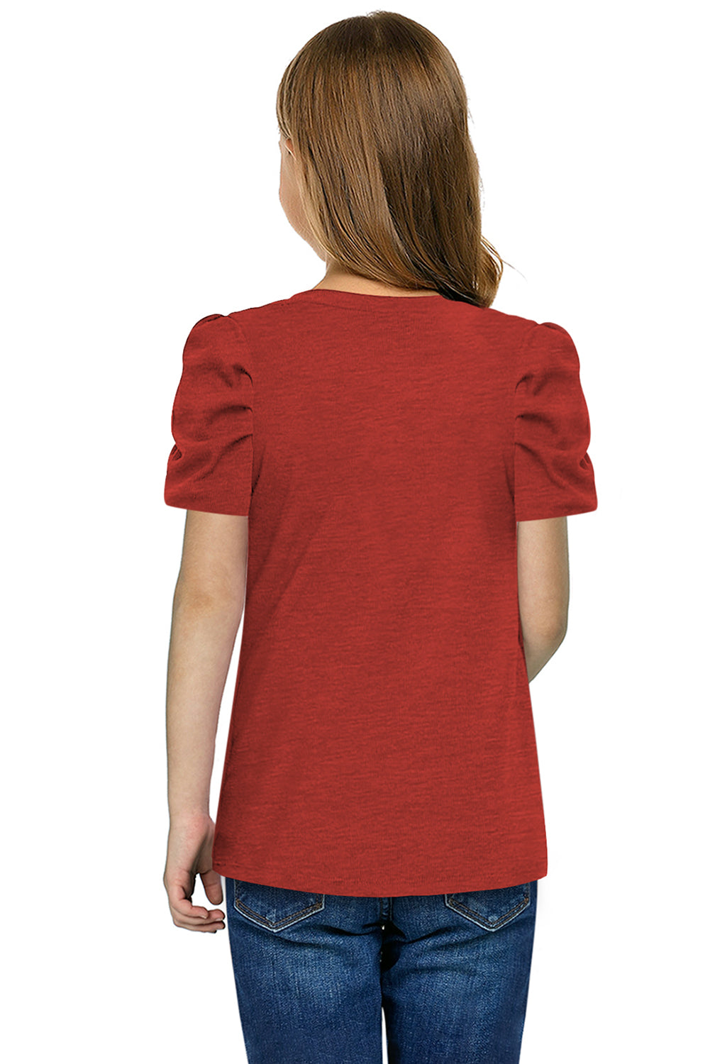 Girls Puff Sleeve T-Shirt