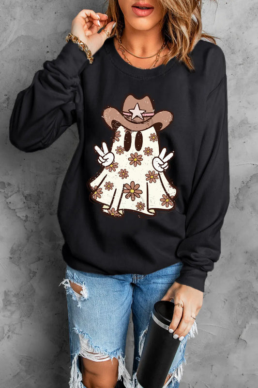 Cowboy Ghost Sweatshirt - Black