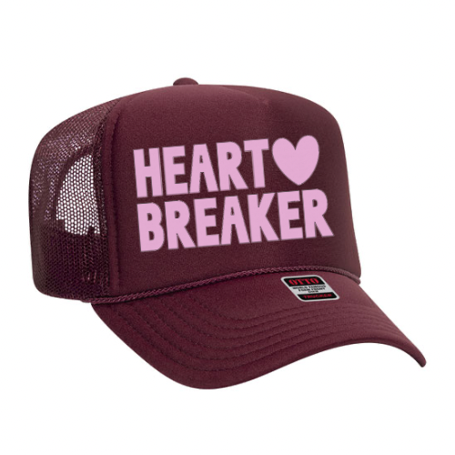 Heart Breaker Trucker Hat - Green/Pink