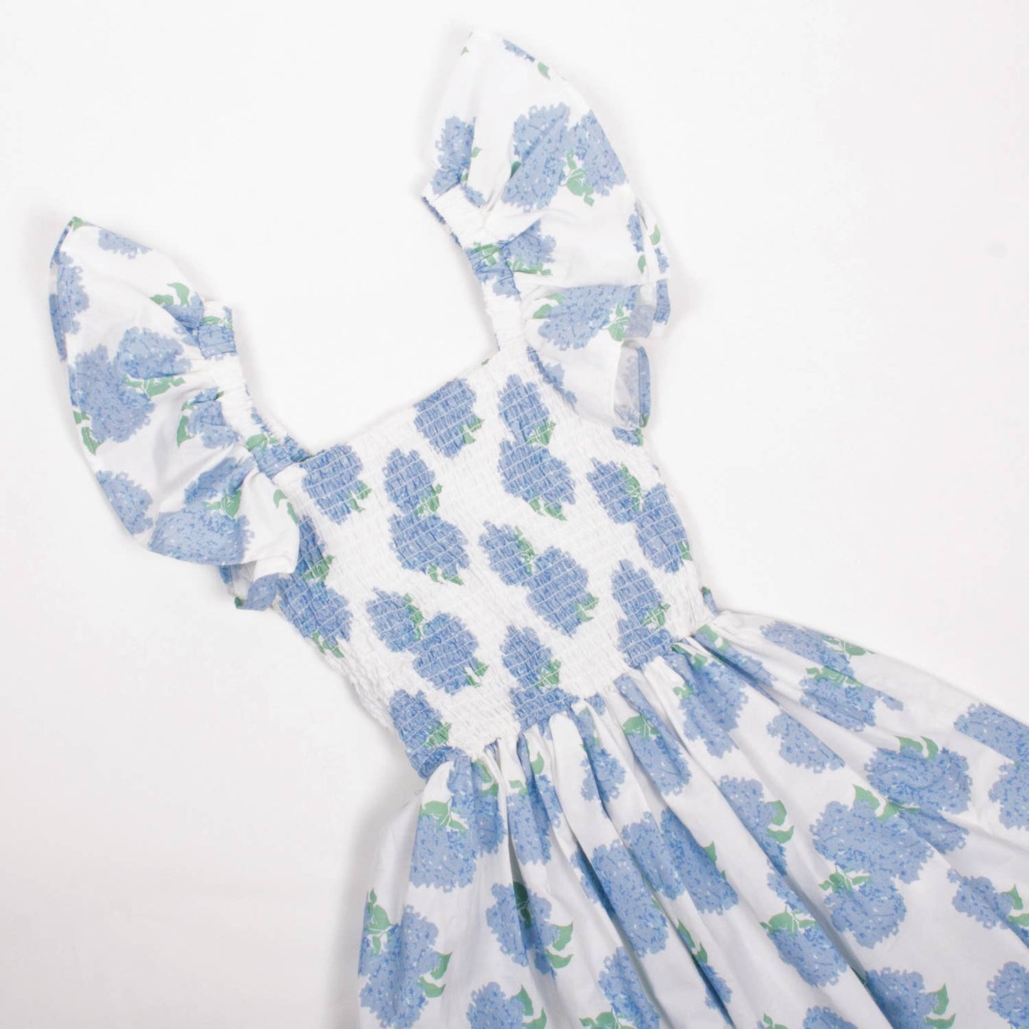 Hydrangea Bow Back Smocked Mini House Dress