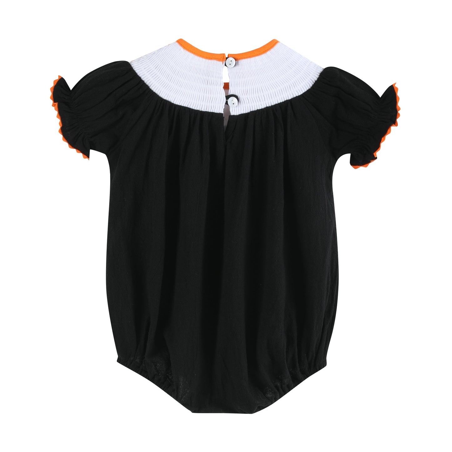 Black and Orange Boo Halloween Romper