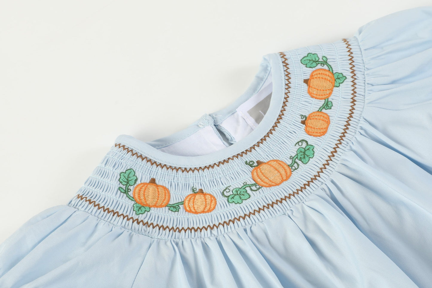 Blue Pumpkin Smocked Dress and Bloomers Set