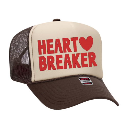 Heart Breaker Trucker Hat - Green/Pink