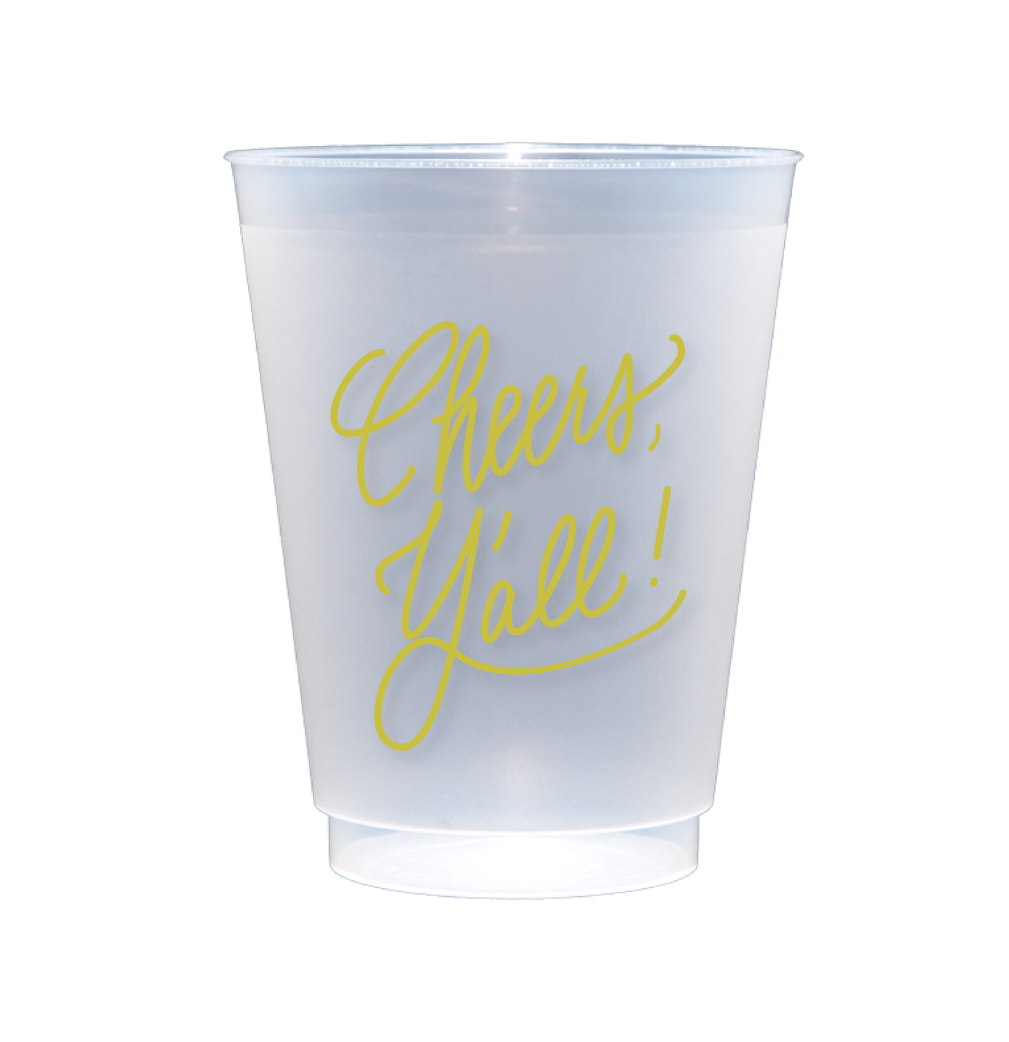 Cheers, Y'all! | Frosted Acrylic 16oz Set of 8 Cups