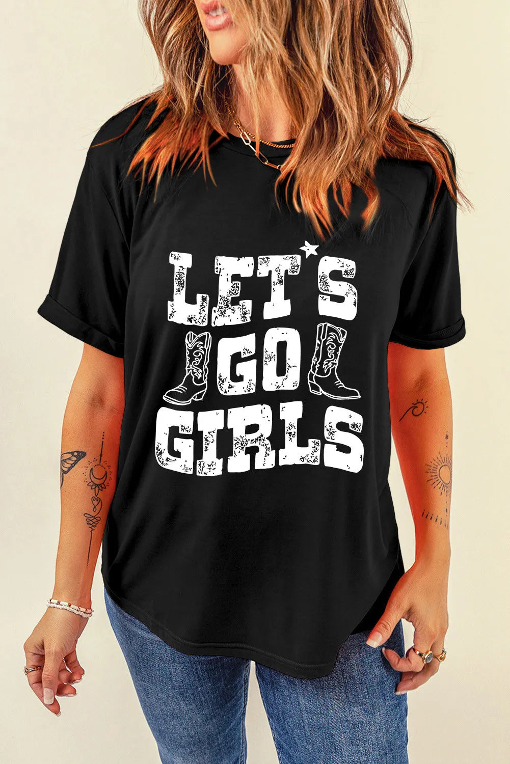 Lets Go Girls Short Sleeve T-Shirt - Black