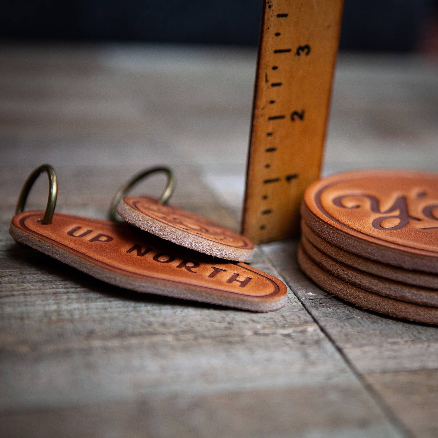 Texas Leather Coaster