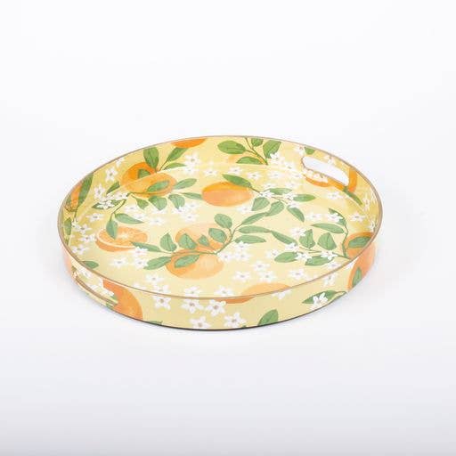 Orange Grove Round Tray