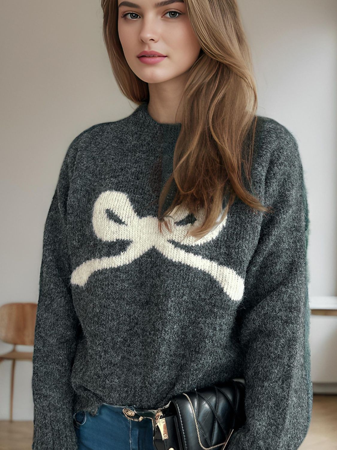 Bow Sweater - 4 Color Options