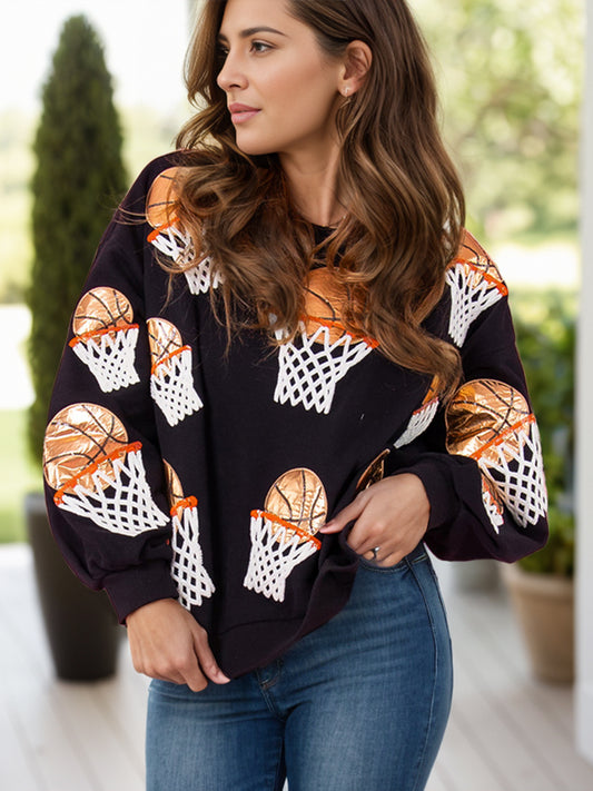 SparkleQueen Basketball Sweatshirt