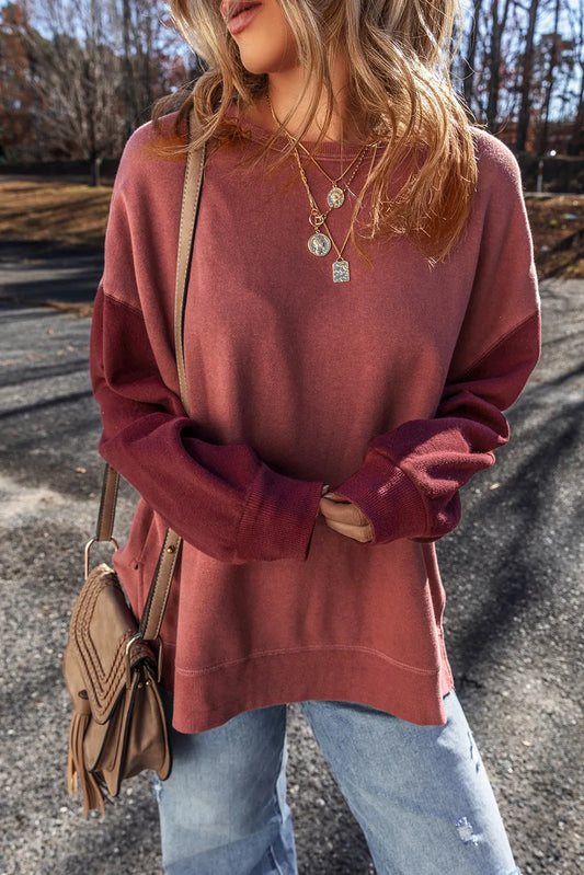 Contrast Long Sleeve Sweatshirt