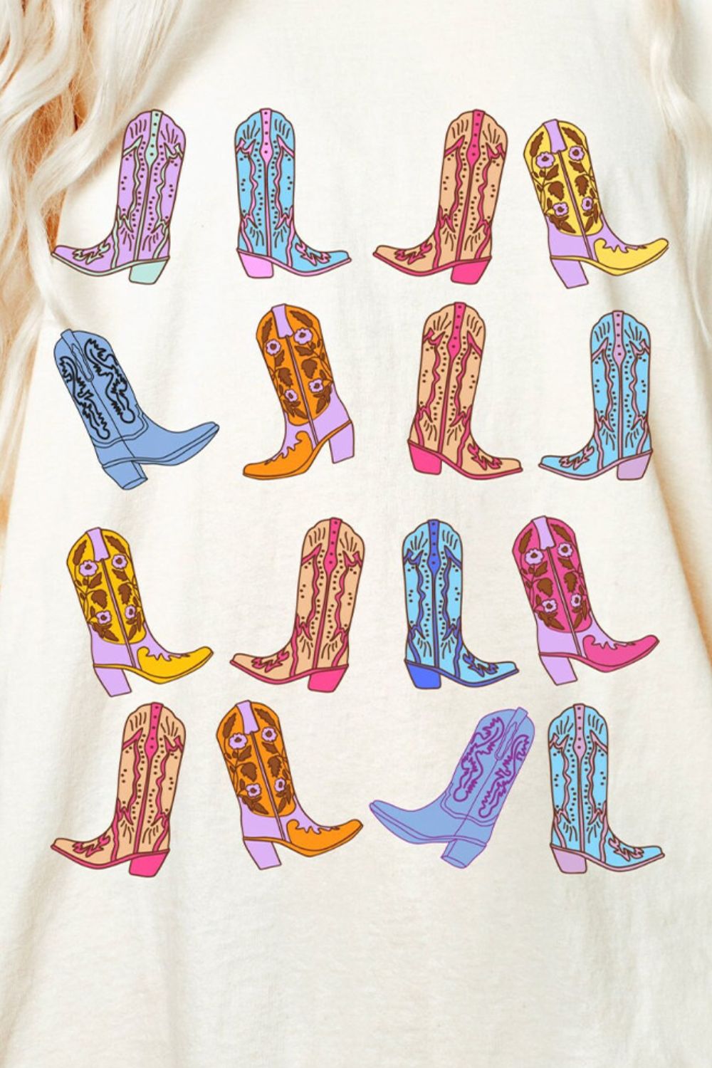 Colorful Boots Oversize T-Shirt