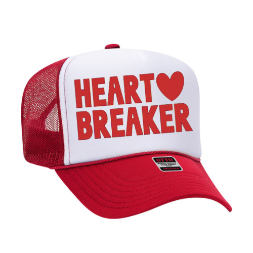 Heart Breaker Trucker Hat - Green/Pink