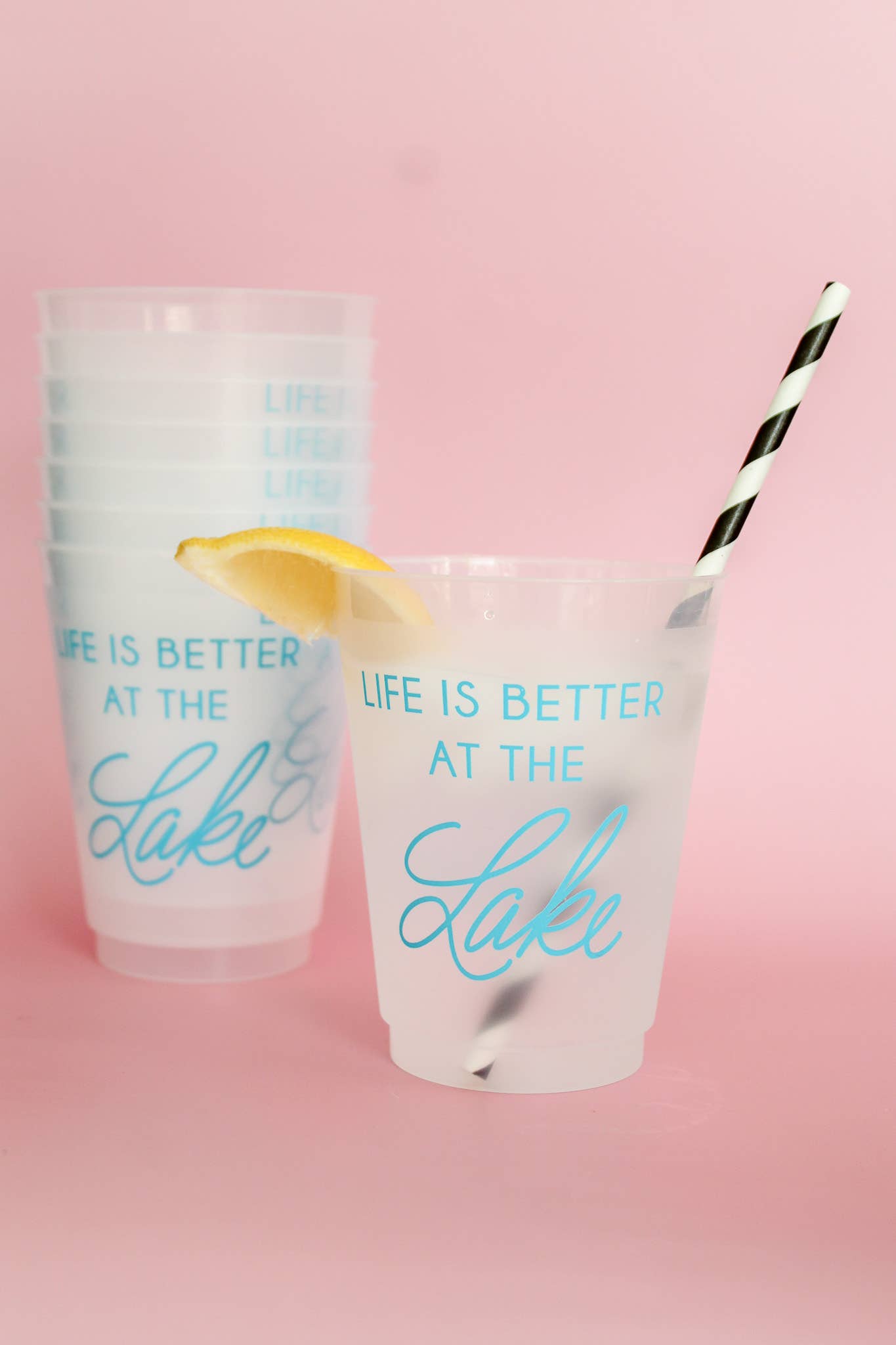 Life is Better At The Lake | Frosted Acrylic 16oz Set of 8