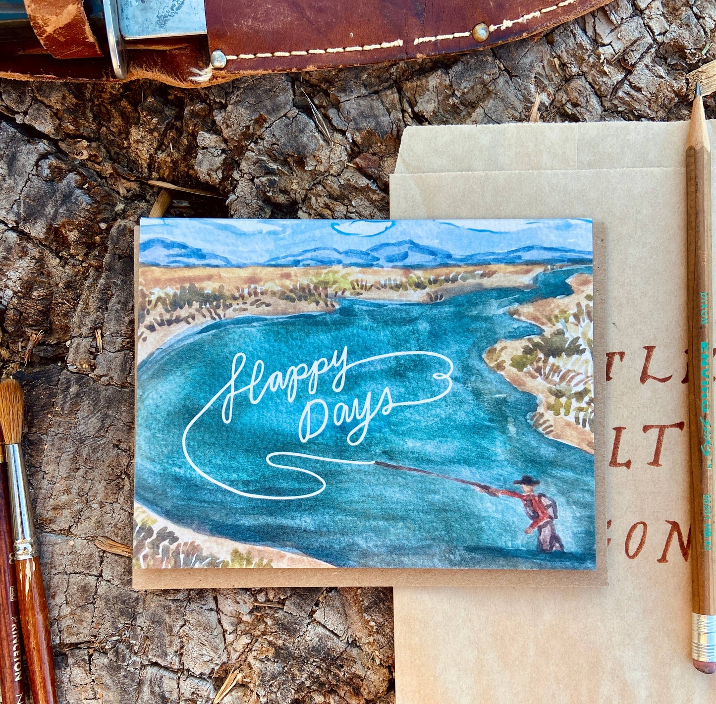 Happy Days Fishing Greeting Card