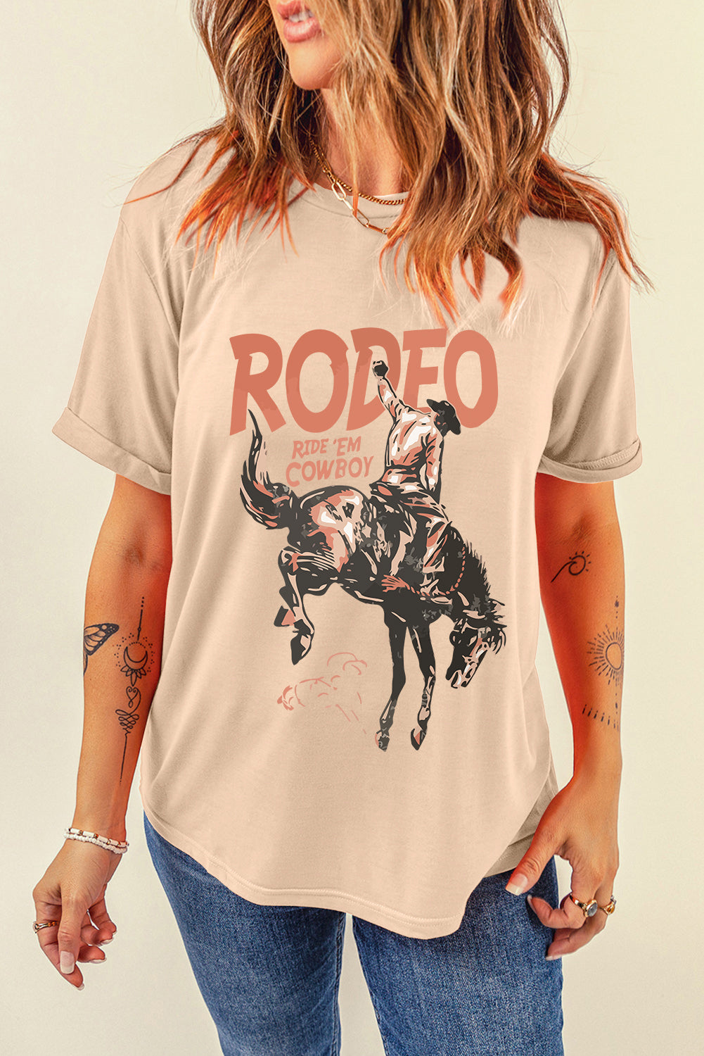 Cowboy Rodeo Graphic Short Sleeve T-Shirt