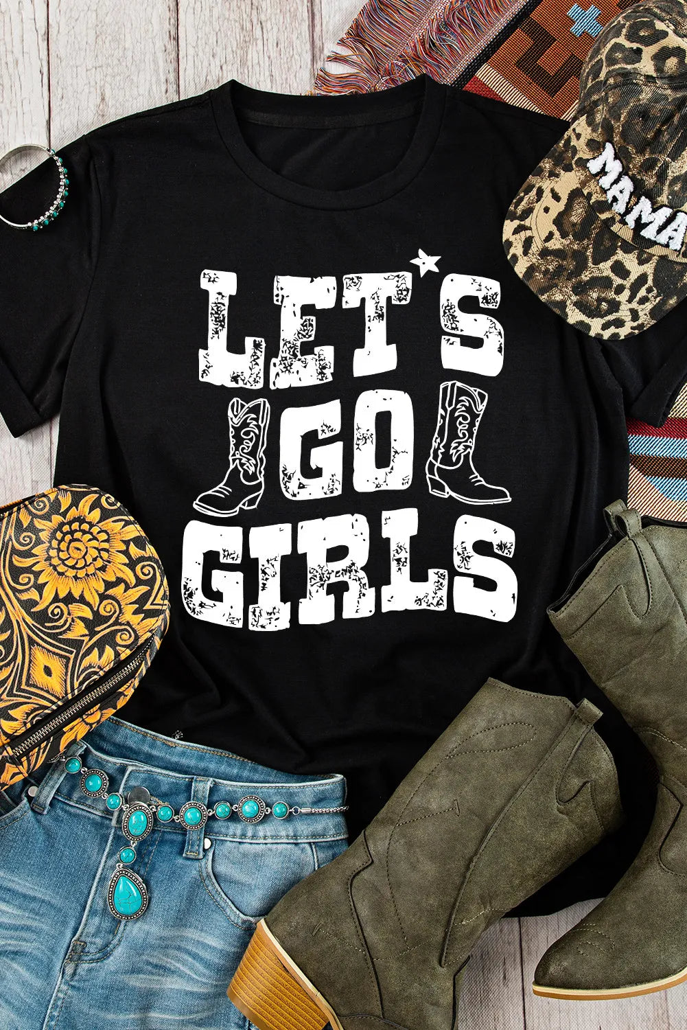 Lets Go Girls Short Sleeve T-Shirt - Black