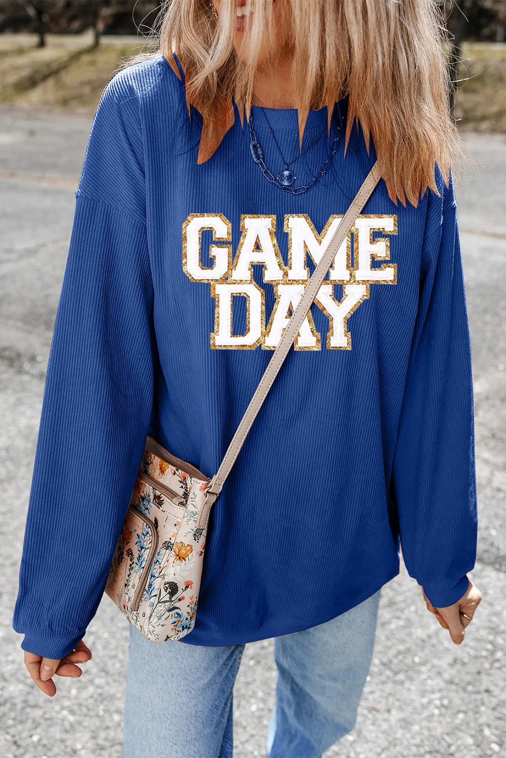 GAME DAY Long Sleeve Sweatshirt - Blue