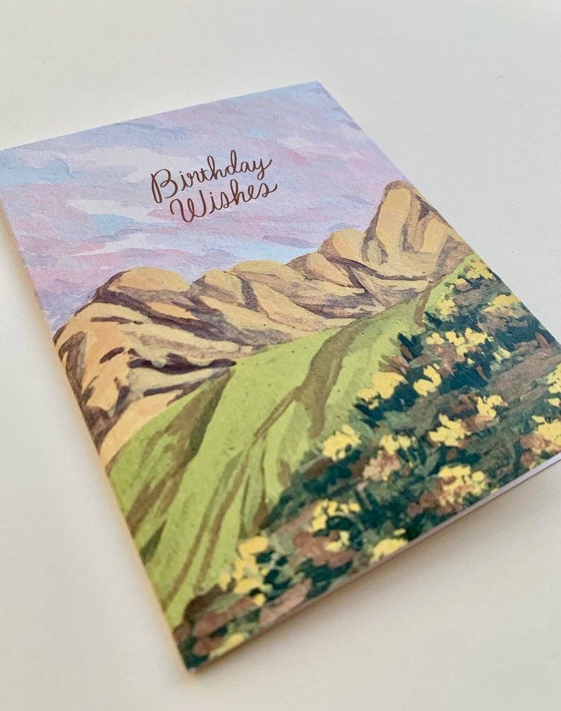 Birthday Wishes Mountain Greeting Card For Him