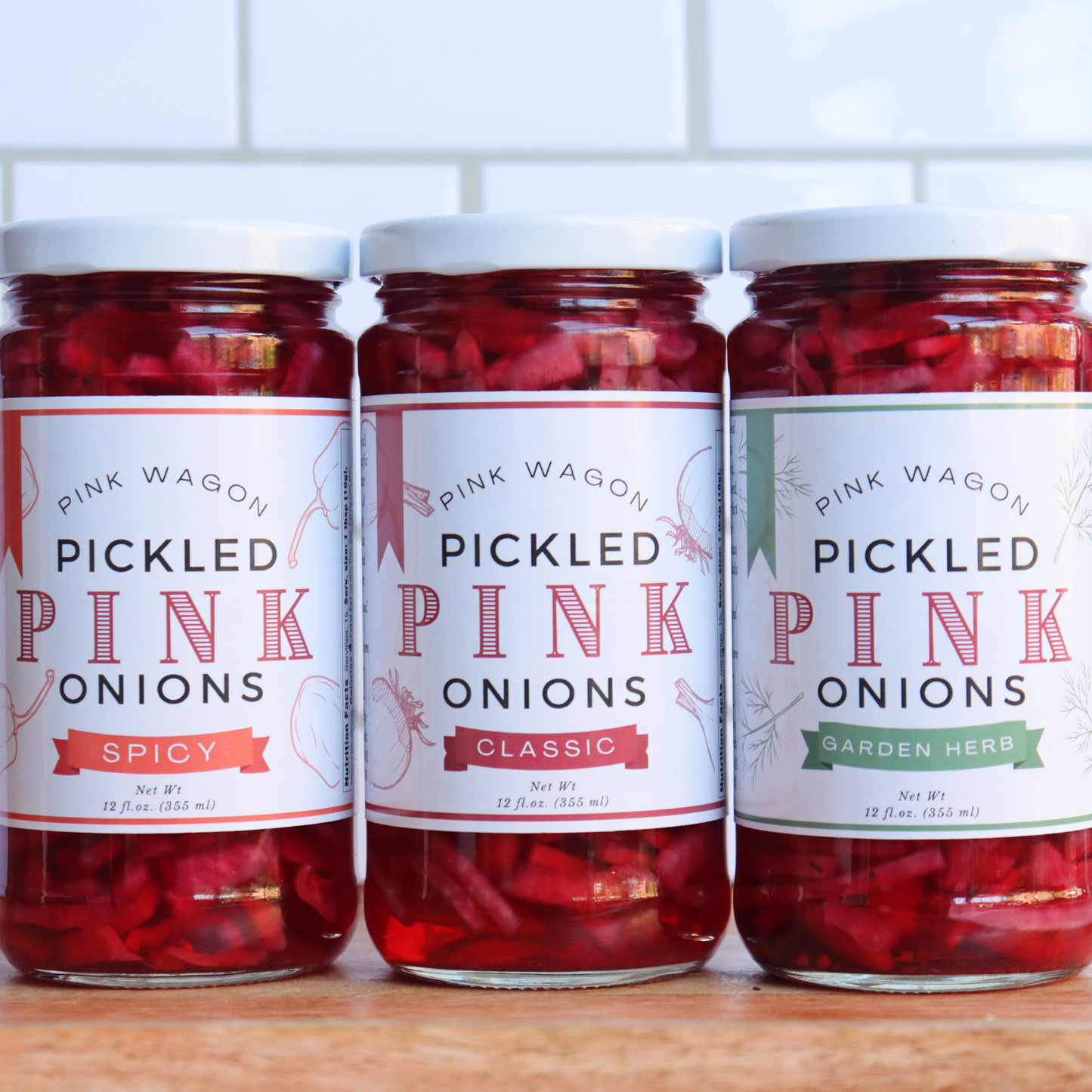 Pickled Pink Onions - Spicy