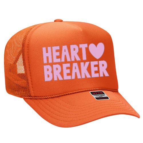 Heart Breaker Trucker Hat - Green/Pink