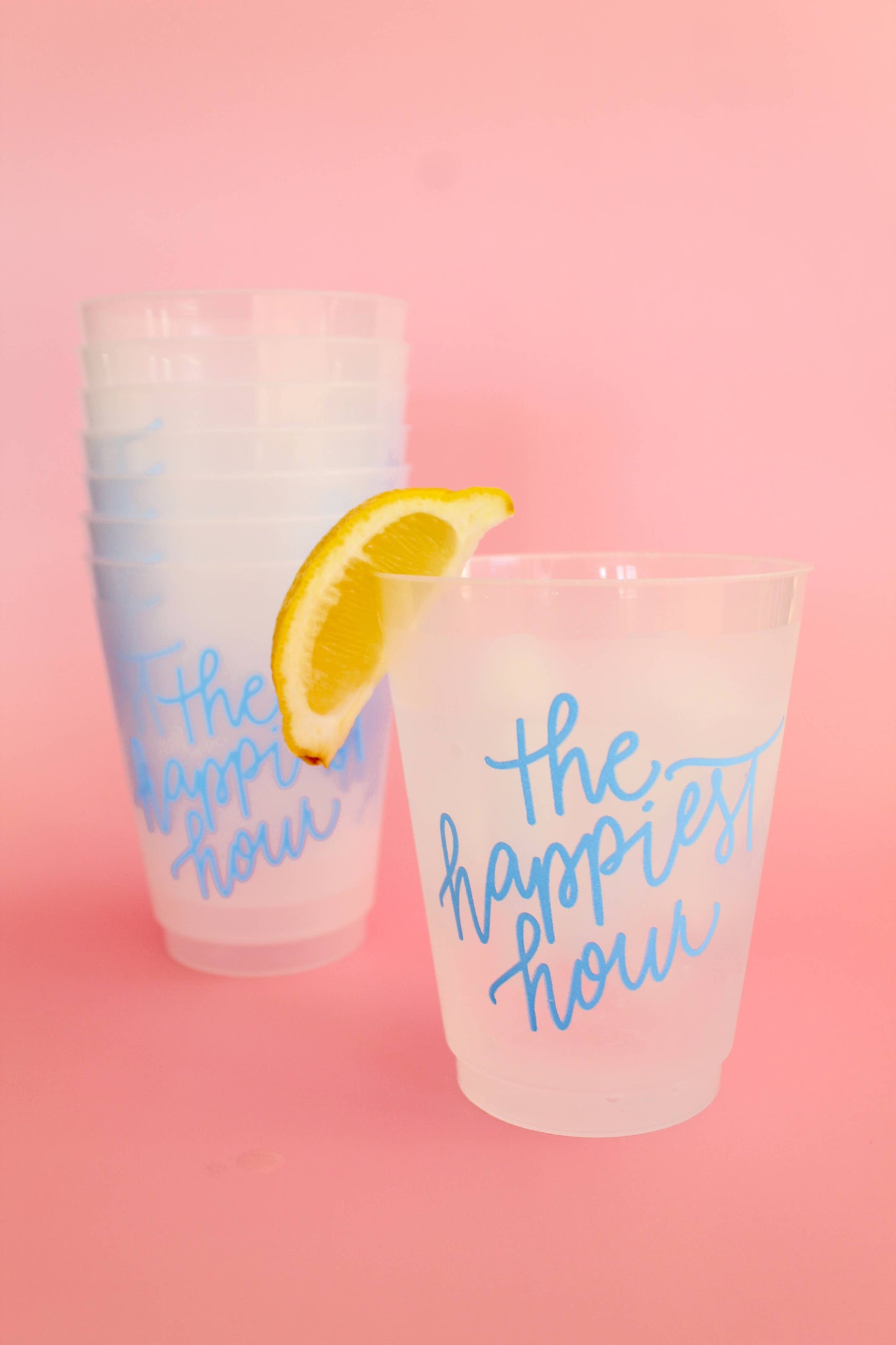 The Happiest Hour | Frosted Acrylic 16oz Set of 8