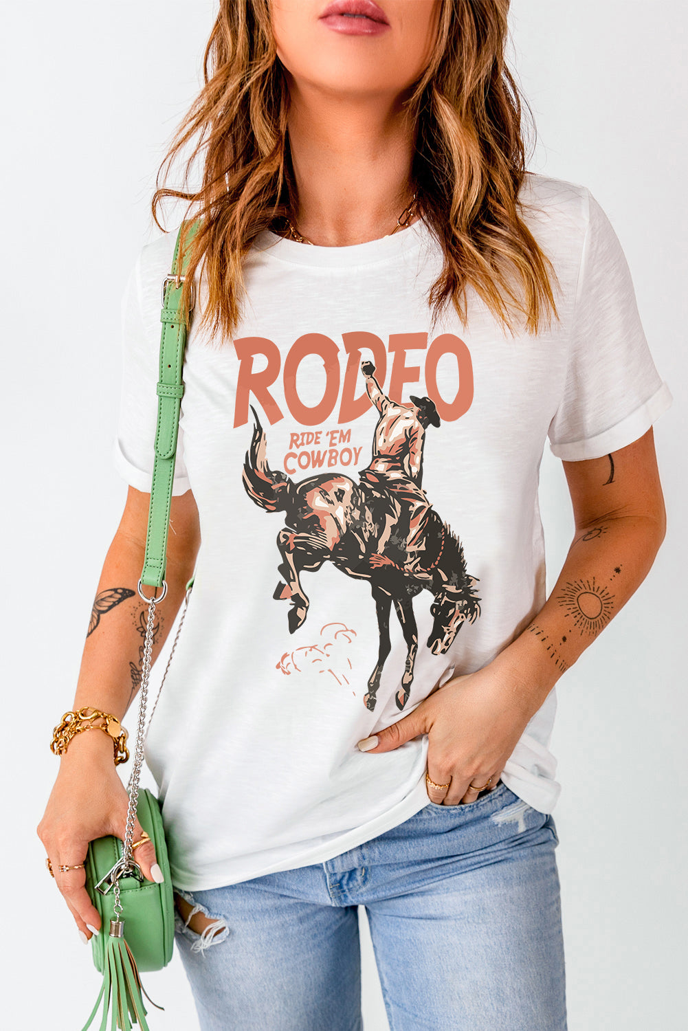 Cowboy Rodeo Graphic Short Sleeve T-Shirt