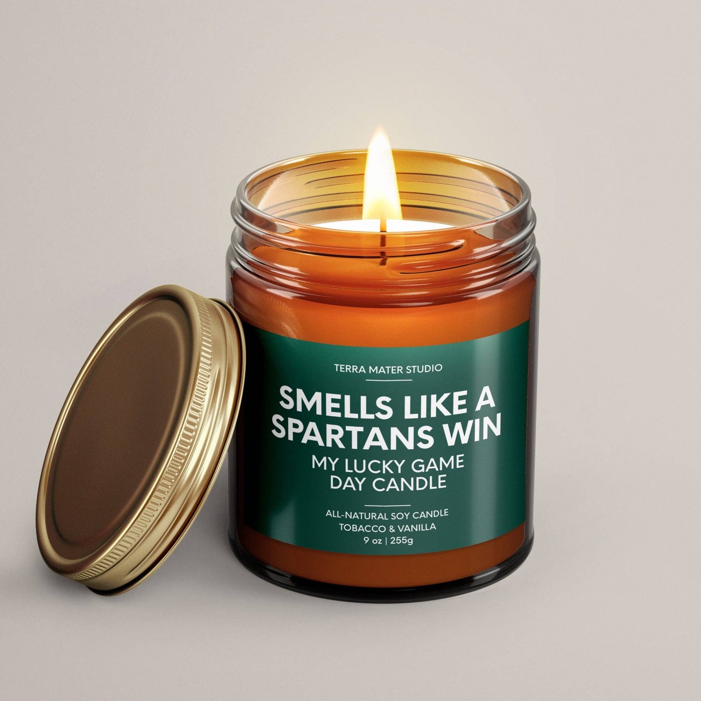 Smells Like A Spartans Win | Michigan Lucky Game Day Candle | Soy Wax Candle