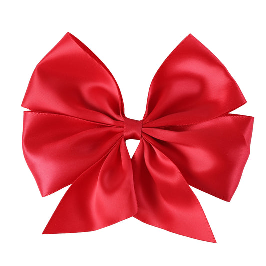 Red Satin Bow Hair Clip