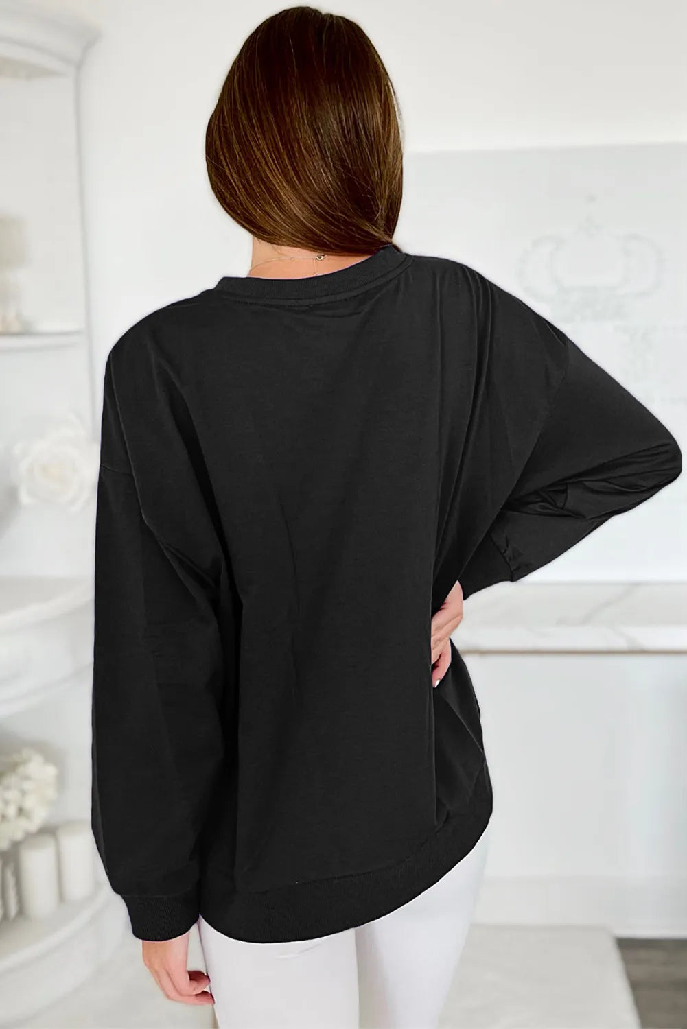 Round Neck Long Sleeve Sweatshirt