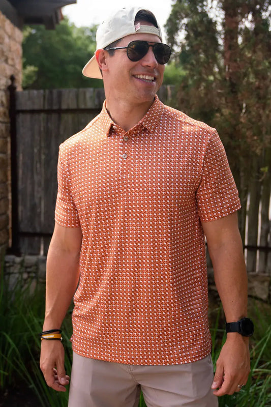 Burlebo - Performance Polo - Texas Orange