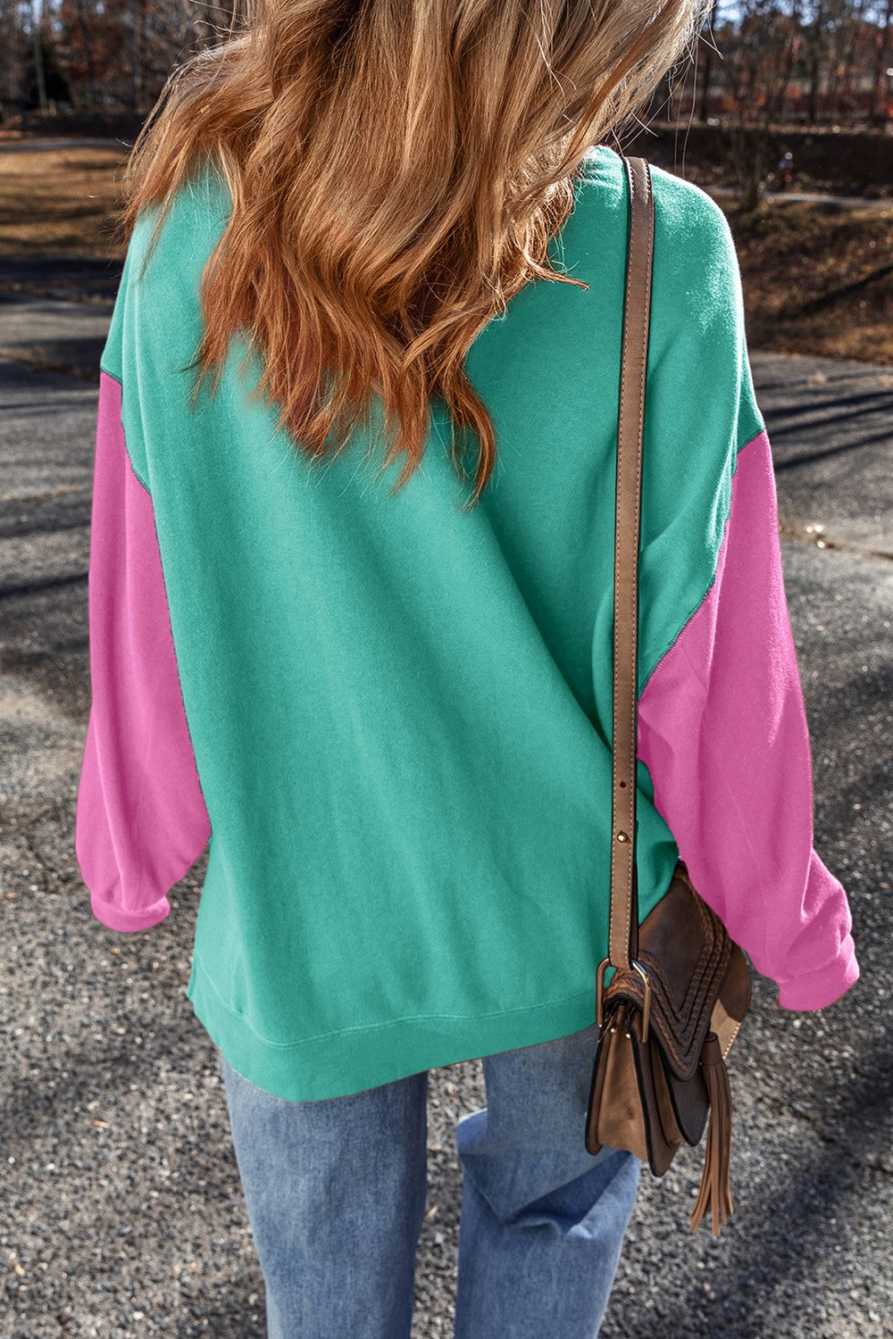 Contrast Long Sleeve Sweatshirt