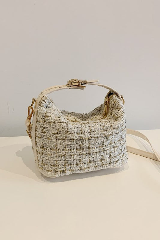 Woven Tweed Mini Shoulder Bag