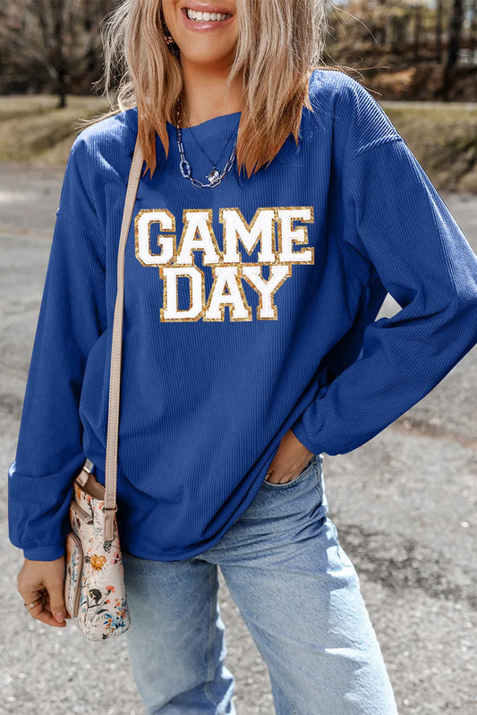 GAME DAY Long Sleeve Sweatshirt - Blue