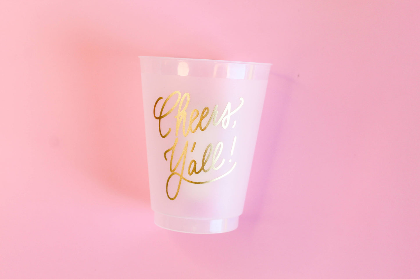 Cheers, Y'all! | Frosted Acrylic 16oz Set of 8 Cups