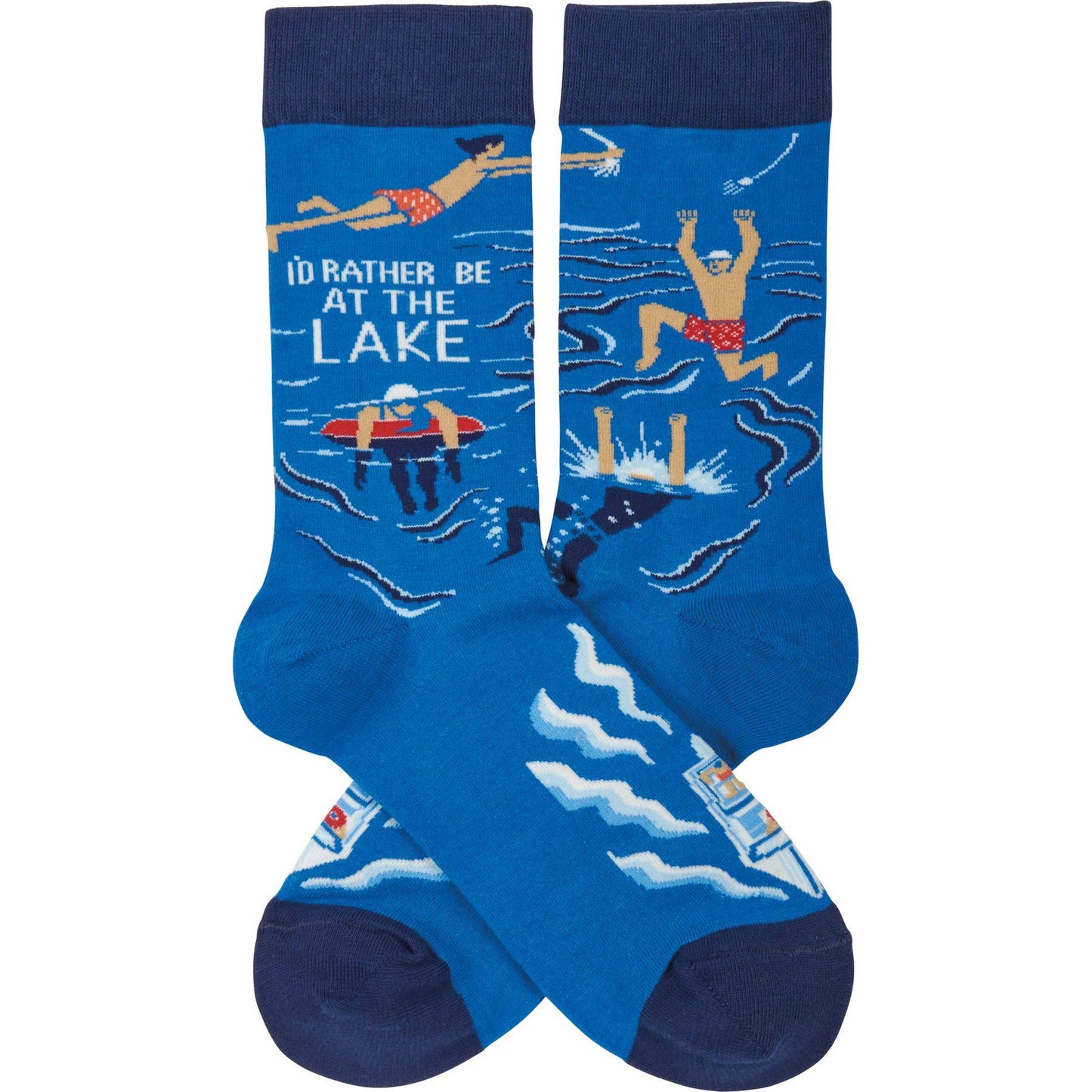 I'd Rather Be At The Lake Socks