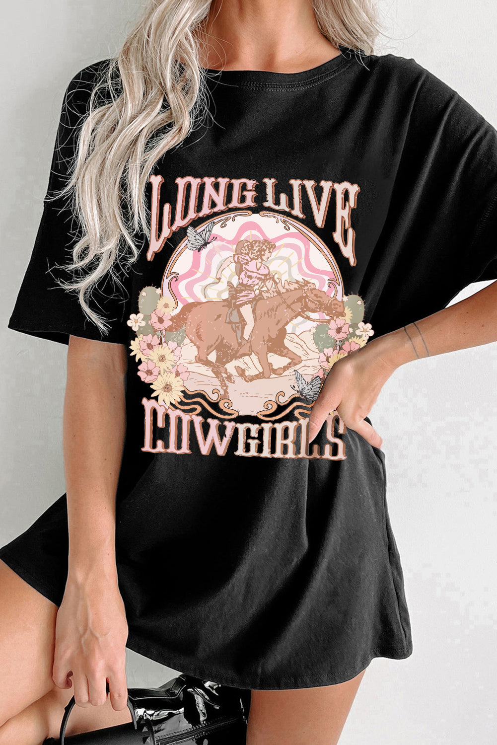 Long Live Cowgirls Morgan Wallen Inspired Oversize T-Shirt