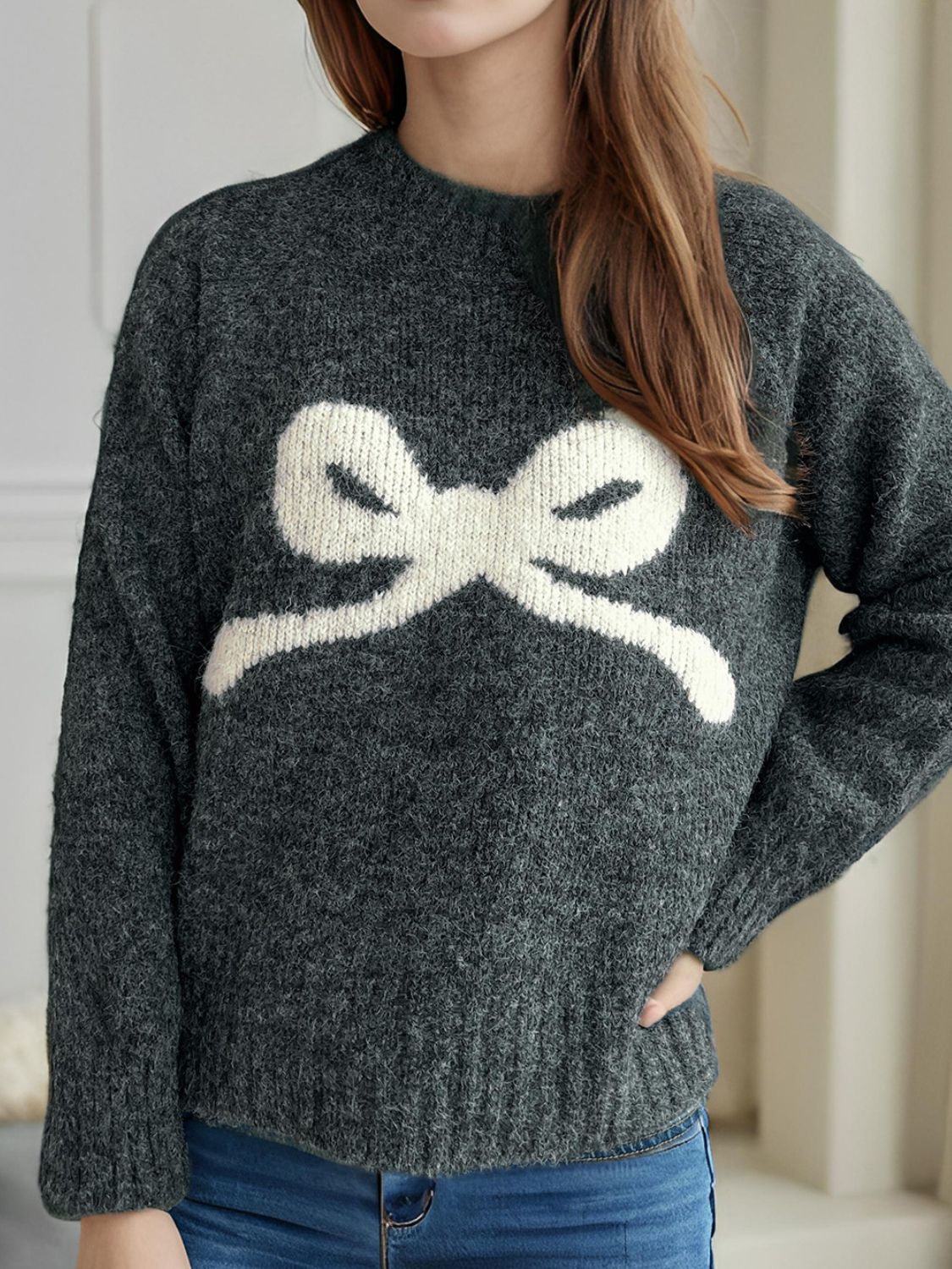 Bow Sweater - 4 Color Options