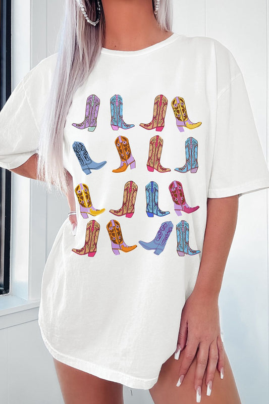 Colorful Boots Oversize T-Shirt