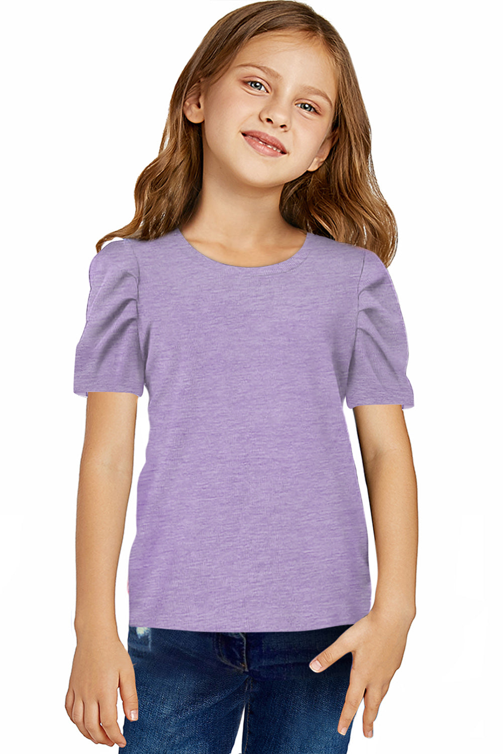 Girls Puff Sleeve T-Shirt