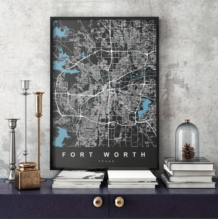 Iconic American Cities Map Poster