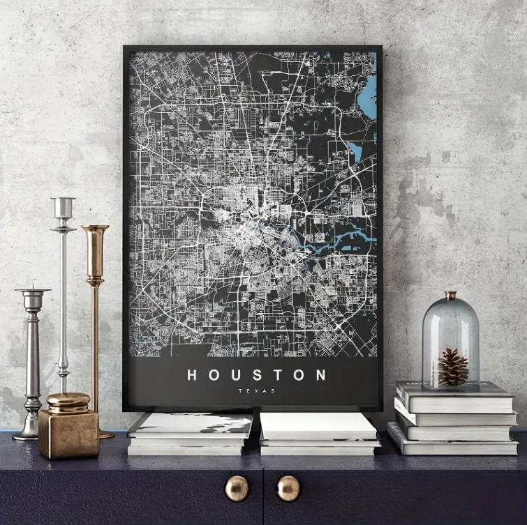 Iconic American Cities Map Poster